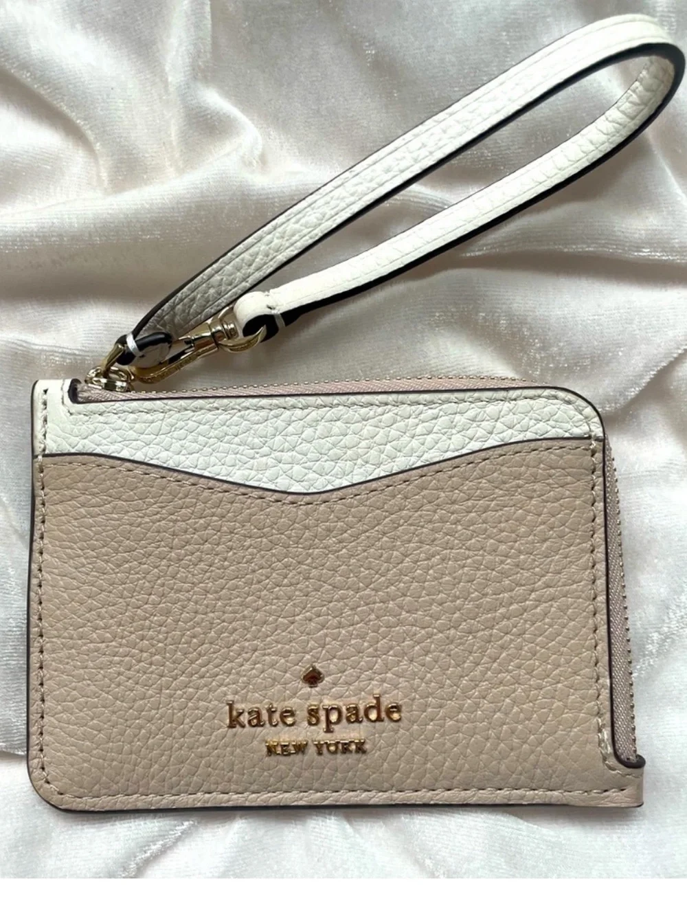 Kate Spade Small Pebbled Leather Card Holder with Zipper